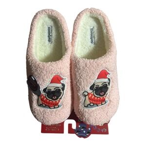 Moodpop Memory Foam Christmas Dog Slippers Size Large 9-10 New